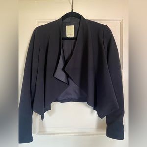 Anthropologie Black Open-Front Blazer